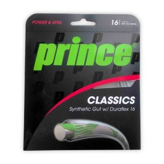 Prince Tennissaite Synthetic Gut Duraflex (Allround+Haltbarkeit) platinum 12m Set