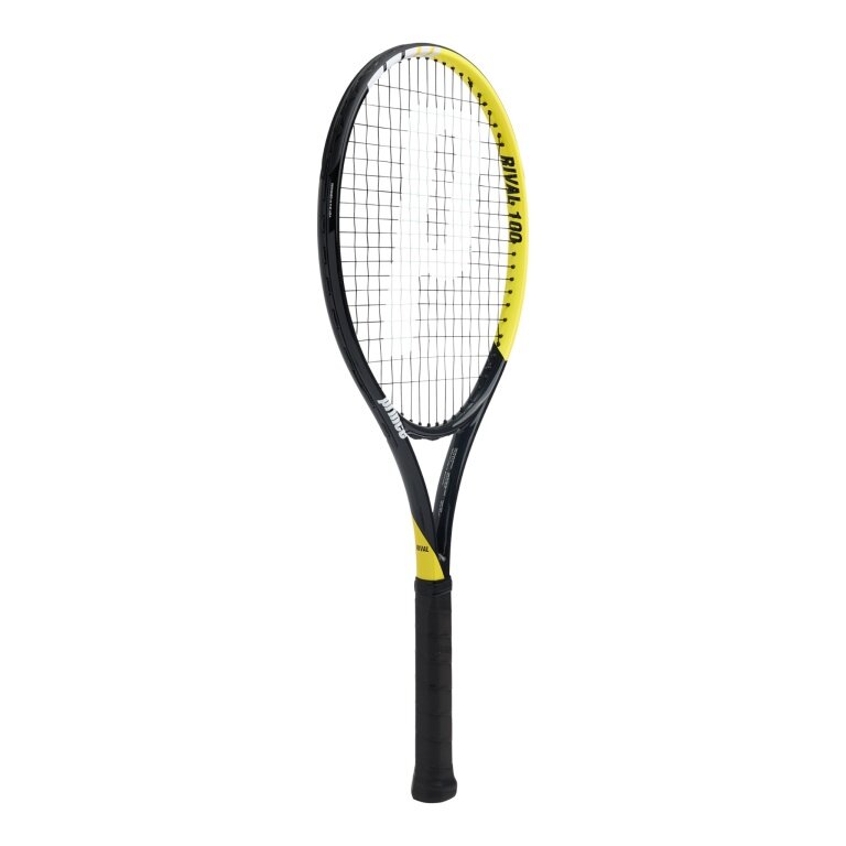 Prince Tennisschläger Rival 100in/275g/Freizeit schwarz/gelb - besaitet -