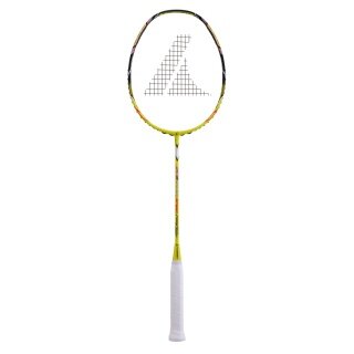 Pro Kennex Badmintonschläger X3 9000 Speed (mittel, ausgewogen) gelb - besaitet -