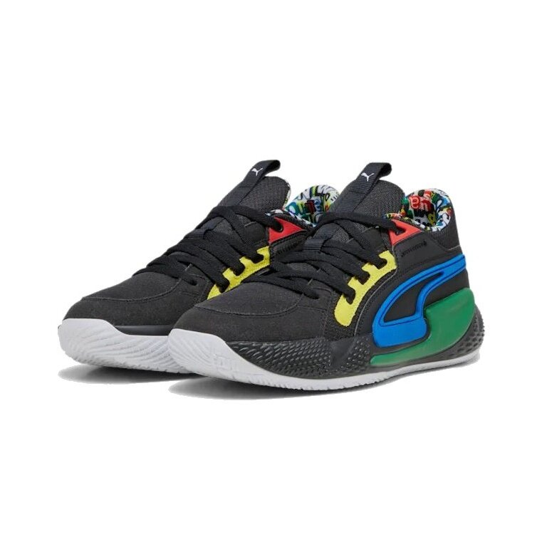 Puma Hallen-Indoorschuhe Court Rider Chaos schwarz/bunt Herren