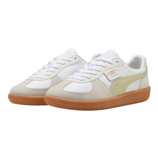 Puma Sneaker Palermo Leather weiss/beige/pistaziengrün Herren