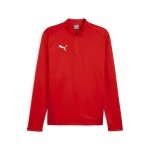 Puma Sport-Langarmshirt teamGOAL Training 1/4 Zip Top rot Herren