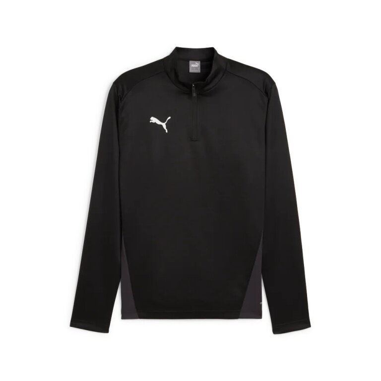 Puma Sport-Langarmshirt teamGOAL Training 1/4 Zip Top schwarz Herren