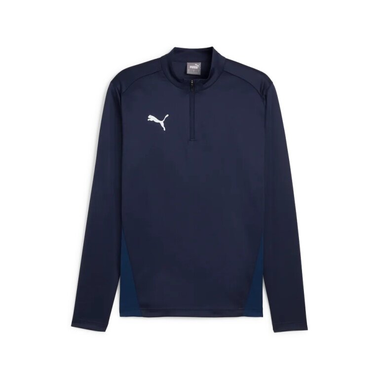 Puma Sport-Langarmshirt teamGOAL Training 1/4 Zip Top navyblau Herren