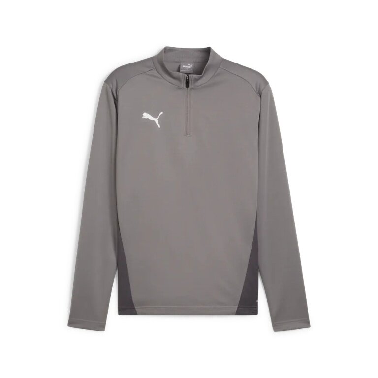 Puma Sport-Langarmshirt teamGOAL Training 1/4 Zip Top grau Herren