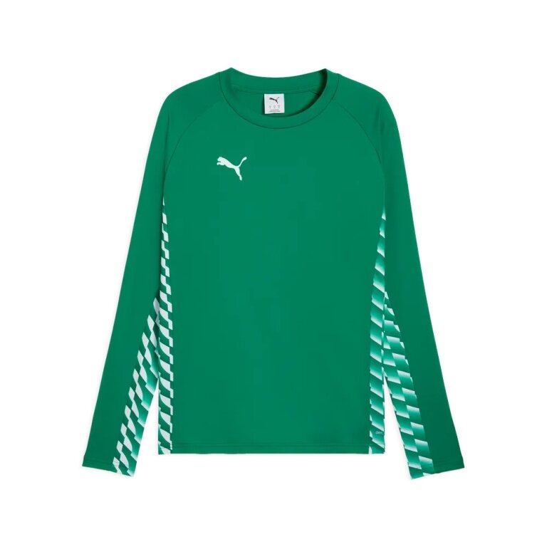 Puma Sport-Langarmshirt teamLIGA26 Training Sweat (100% rec. Polyester, atmungsaktiv) grün Herren