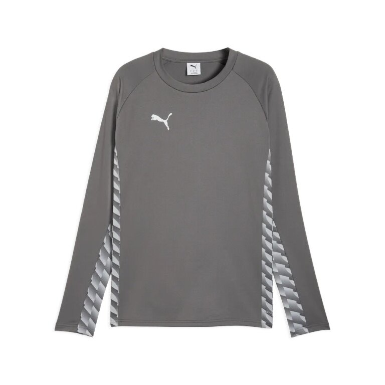 Puma Sport-Langarmshirt teamLIGA26 Training Sweat (100% rec. Polyester, atmungsaktiv) grau Herren