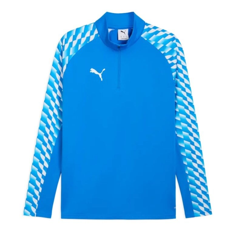 Puma Sport-Langarmshirt teamLIGA26 Training 1/4 Zip Top (100% rec. Polyester, atmungsaktiv) blau Herren