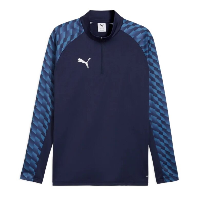 Puma Sport-Langarmshirt teamLIGA26 Training 1/4 Zip Top (100% rec. Polyester, atmungsaktiv) navyblau Herren