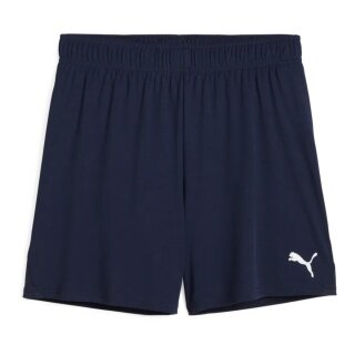 Puma Sporthose teamGOAL Shorts (100% rec. Polyester) kurz navyblau Damen