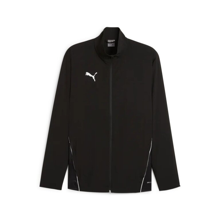Puma Sportjacke teamGOAL Sideline Jacket (100% rec. Polyester, atmungsaktiv) schwarz Herren