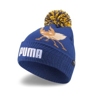 Puma Wintermütze (Pompon) Small World Pom Beanie blau Kinder