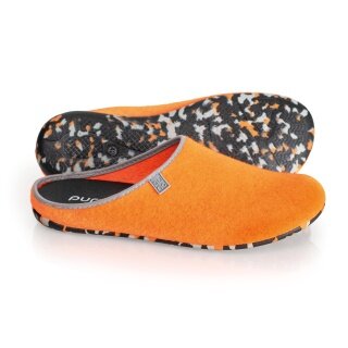 Purosteps Hausschuhe Fieltro Eco Signet (Wollfilz) orange/grau