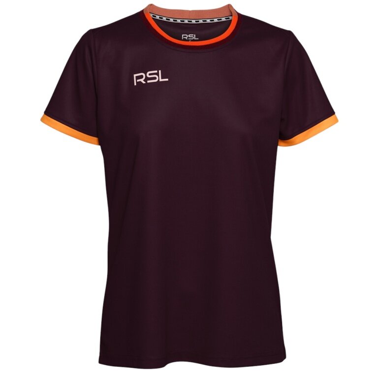 RSL Sport-Shirt Draco (100% Polyester, atmungsaktiv) winerot Damen