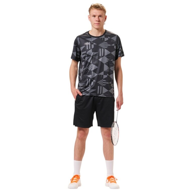 RSL Sport-Tshirt Stone (100% Polyester, bequeme Passform) grau/schwarz Herren
