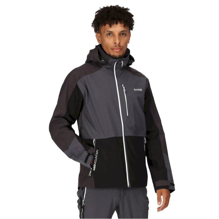 Regatta Regenjacke Bosfield (wasserdicht, atmungsaktiv) grau/schwarz Herren