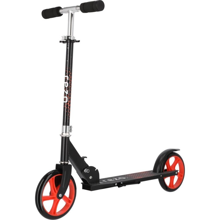 Rezo Scooter 200mm Sports (aufklappbarer Roller, Kugellager: ABEC 5-Carbon) schwarz/rot - Kinder