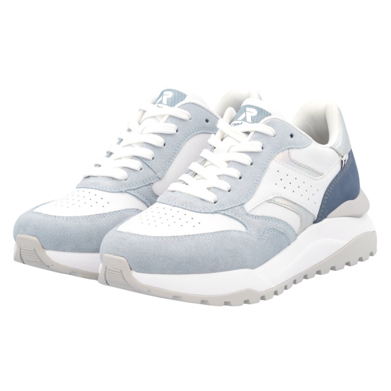 Rieker Sneaker (Rauhleder) W2500 weiss/blau Damen