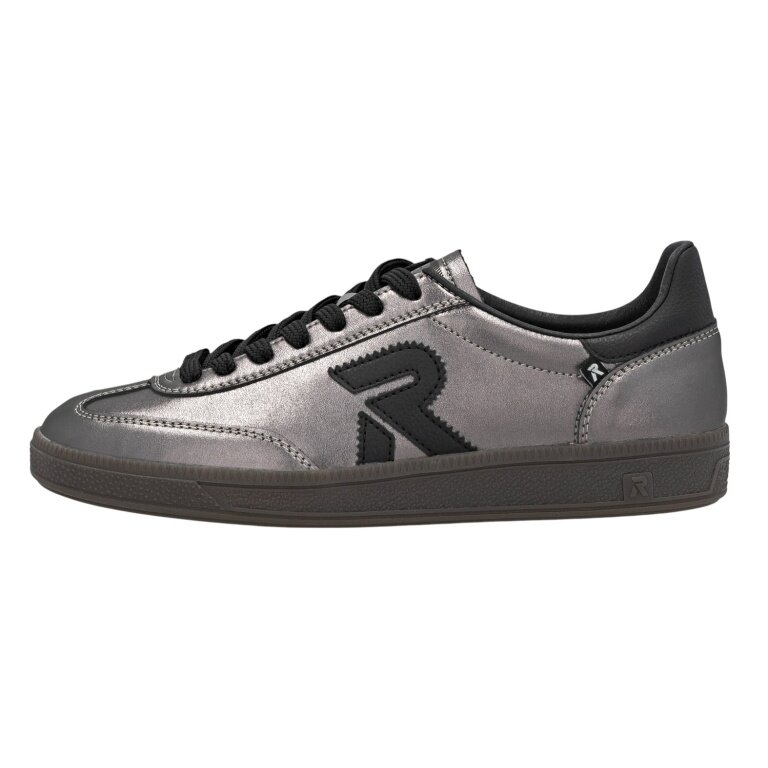 Rieker Sneaker San Diego (Glattleder) silber/schwarz Damen