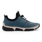 Rieker Sneaker Slipper (Kunstleder, Schnellschnürsystem) 45951 blau Damen