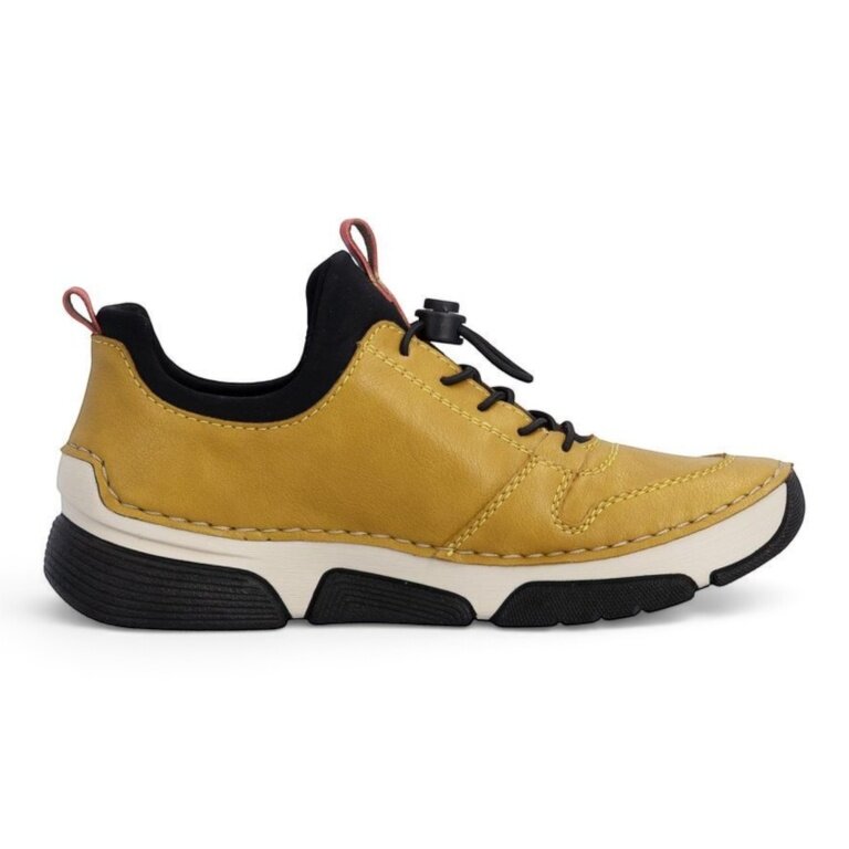 Rieker Sneaker Slipper (Kunstleder, Schnellschnürsystem) 45951 gelb Damen