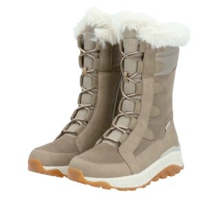 Rieker Winterstiefel Evolution W0070-64 Rauhleder (Stiefel mit seitlichen Reissverschluss und Innenfutter) beige Damen