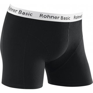 Rohner Boxershort Basic Unterwäsche schwarz/weiss Herren - 1 Stück
