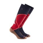 Rohner Winter-Skisocke Copper Jet (hoher Tragekomfort, warm) marineblau/rot - 1 Paar