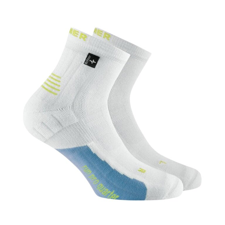 Rohner Laufsocke Run Pro Quarter l/r weiss/blau Herren