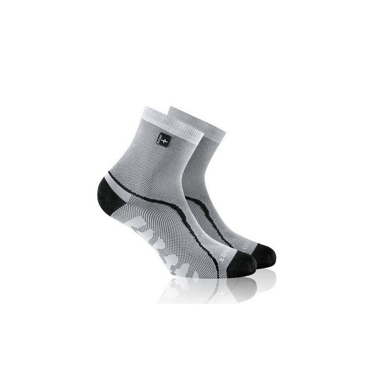 Rohner Sportsocke R-Ultra Light Quarter (leicht, feuchtigkeitsabsorbierend) grau/weiss - 1 Paar