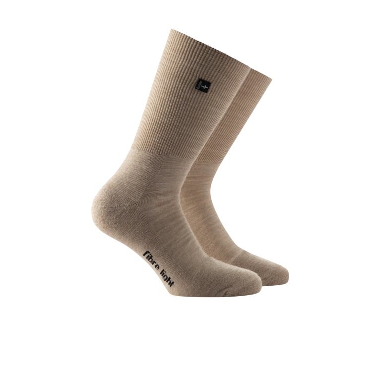 Rohner Wandersocke Fibre Light SupeR (Merinowolle) sandbraun - 1 Paar