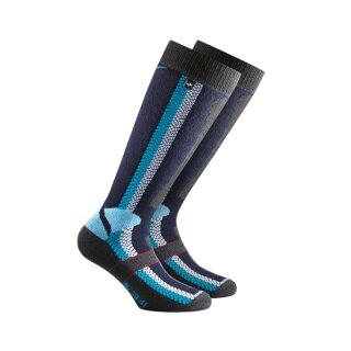 Rohner Skisocke Ski Power l/r blau/marineblau Herren - 1 Paar