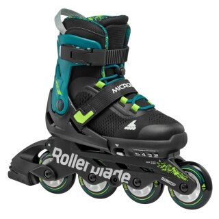 Rollerblade Inline Skates Microblade XT (Rollen: 72mm/80A, Kugellager: SG5) schwarz/petrol/grün Kinder