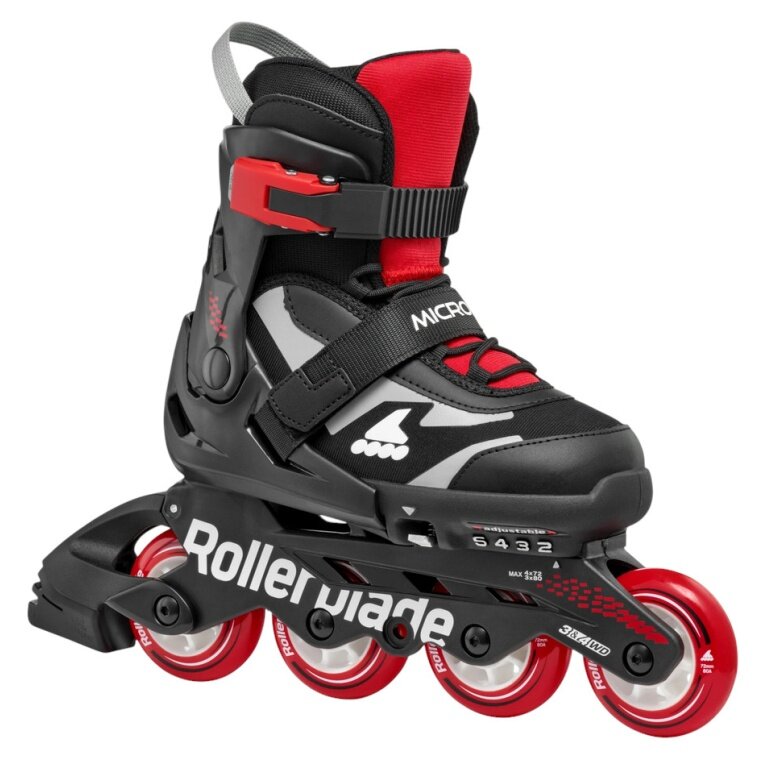 Rollerblade Inline Skates Microblade (Rollen: 72mm/80A, Kugellager: SG3) schwarz/rot Kinder
