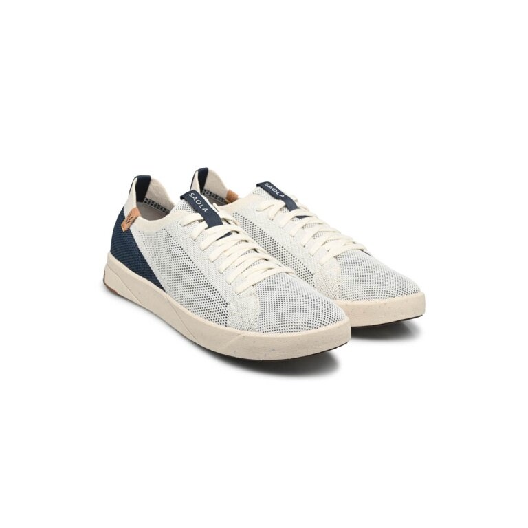 Saola Sneaker Cannon Knit 2.0 weiss/navyblau Herren