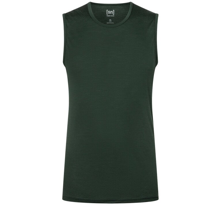 super natural Unterwäsche Unterhemd Merino Unstoppable Under dunkelgrün Herren