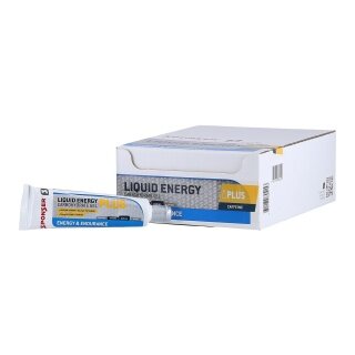 Sponser Energy Liquid PLUS Gel (Kohlenhydrat Gel mit Koffein und Taurin) Neutral/Koffein 20x70g Box