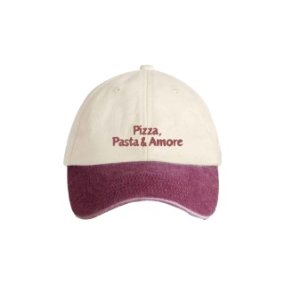 SWFD Basecap Pizza, Pasta & Amore Two-Tone Kappe beige/rot - 1 Stück