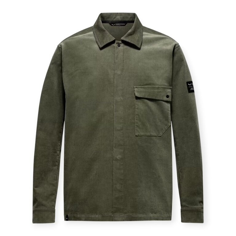 Salewa Cordhemd Fanes Cord Overshirt (Baumwolle, Brusttasche) dunkelgrün Herren