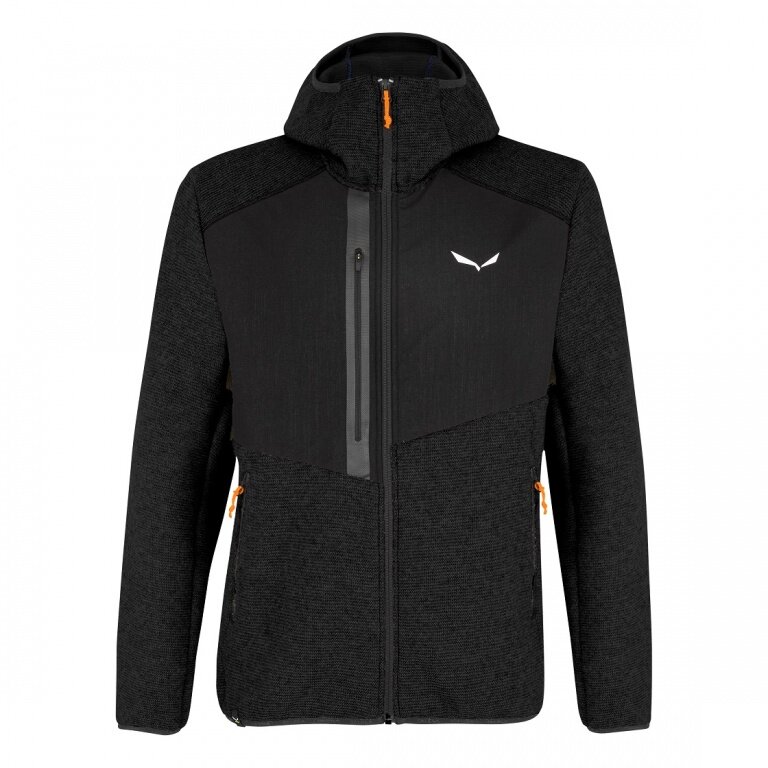 Salewa Hybridjacke Fedaia AlpineWool (warme, hybride Jacke aus Wollmischgewebe mit Kapuze) schwarz Herren