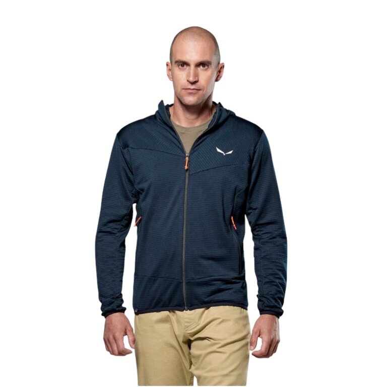 Salewa Fleecejacke Puez Altavia Polarlite HD (mit Kapuze, weiches Material) navyblau Herren