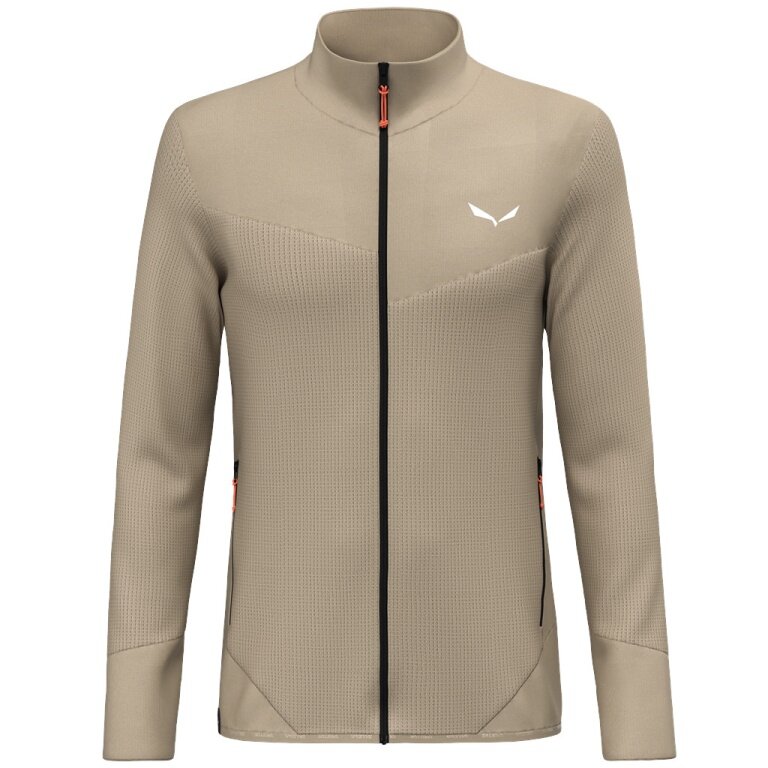 Salewa Fleecejacke Puez Waffle Hybrid Polarlite (weich, schnelltrocknend) sandbraun Herren
