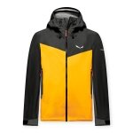 Salewa Wander-Hardshelljacke Ortles PTX 3L (wasserdicht, winddicht) goldgelb/schwarz Herren