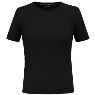 Salewa Sport-Shirt Fanes Pure Merino (2-Wege-Stretch, geruchsneutralsierend) schwarz Damen
