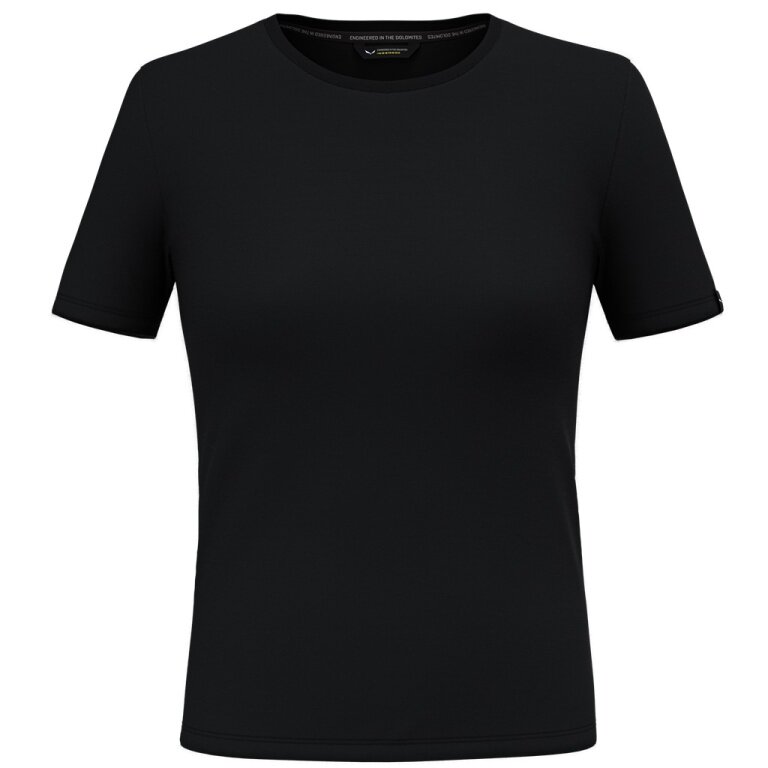 Salewa Sport-Shirt Fanes Pure Merino (2-Wege-Stretch, geruchsneutralsierend) schwarz Damen
