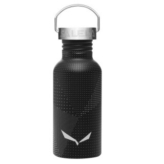 Salewa Trinkflasche Aurino Edelstahl (leicht, robuste Material) 500ml schwarz/weiss