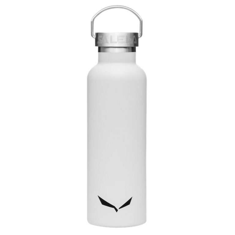 Salewa Trinkflasche Valsura Insulated Edelstahl (doppelwandige Isolierung, hält stundenlang kalt/heiss) 650ml weiss