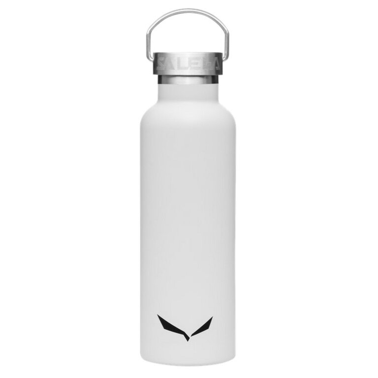 Salewa Trinkflasche Valsura Insulated Edelstahl (doppelwandige Isolierung, hält stundenlang kalt/heiss) 650ml weiss
