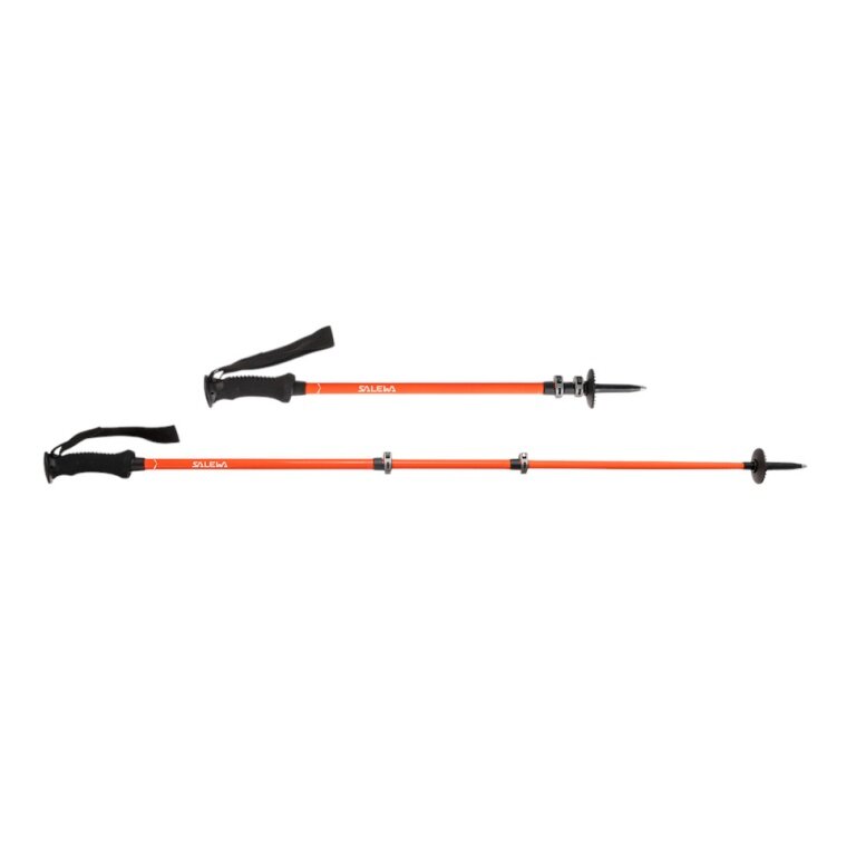 Salewa Wanderstöcke Puez Aluminum Pro Poles (Teleskopstocke, leicht, höhenverstellbar) orange - 2 Stück