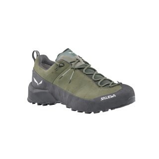 Salewa Wanderschuhe Wildfire Leather 2 GTX (Zustieg, Nubukleder, wasserdicht) grün/schwarz Herren